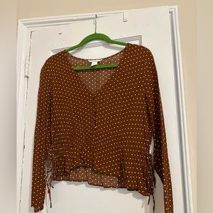 H&m polka dot long sleeve shirt